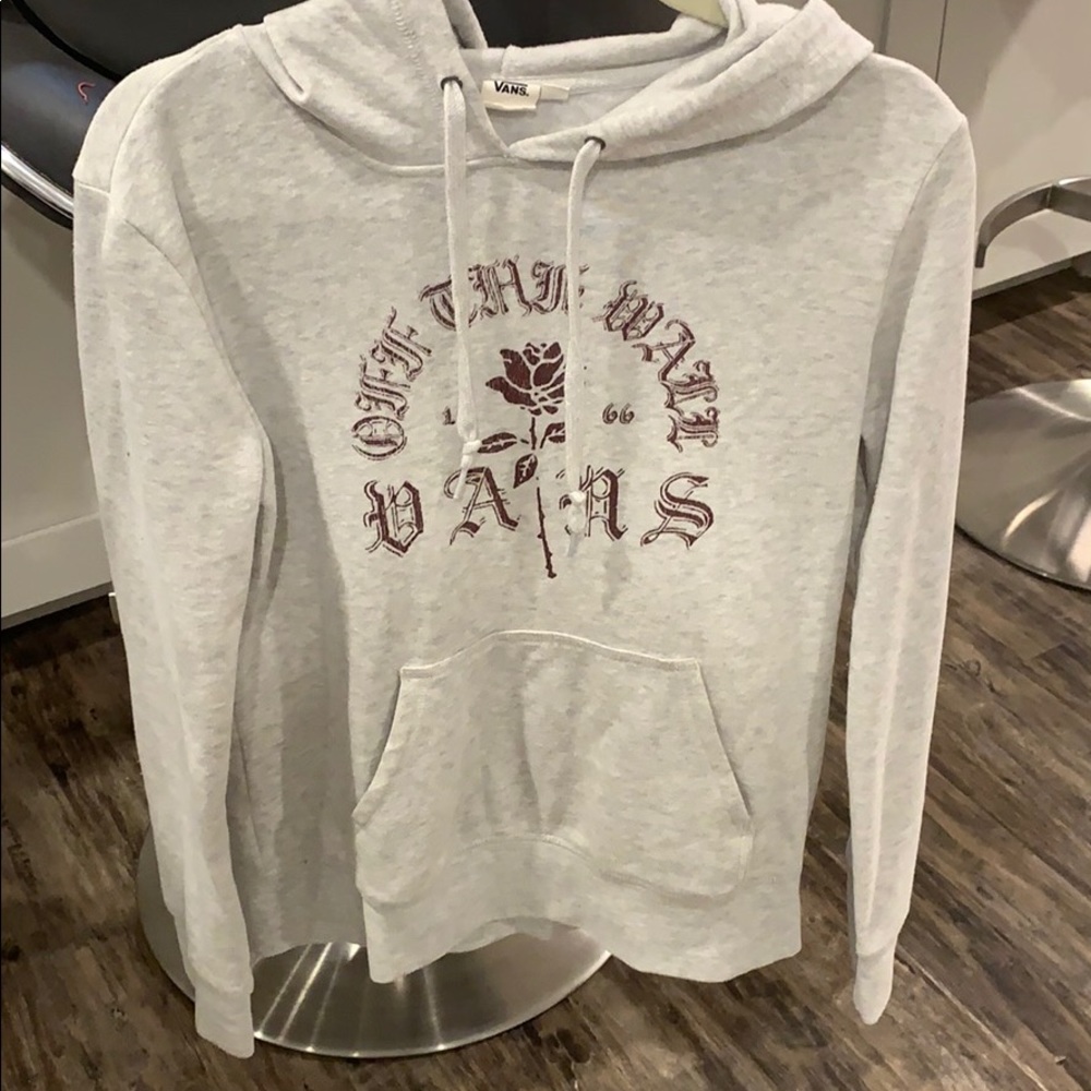 Vans M hoodie, sweatshirt- grey with maroon